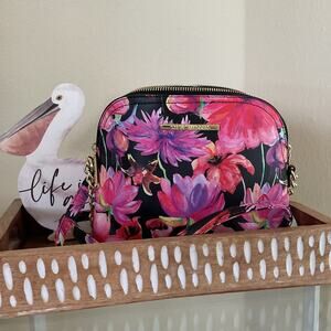 Steve Madden Pink Floral Gold Small Womens Crossbody Purse